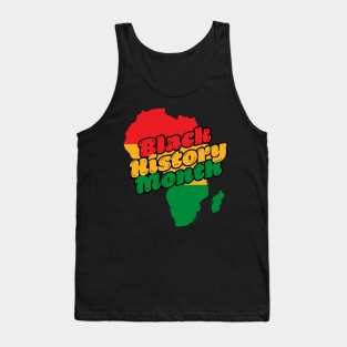 Black History Month Africa map with text design Tank Top